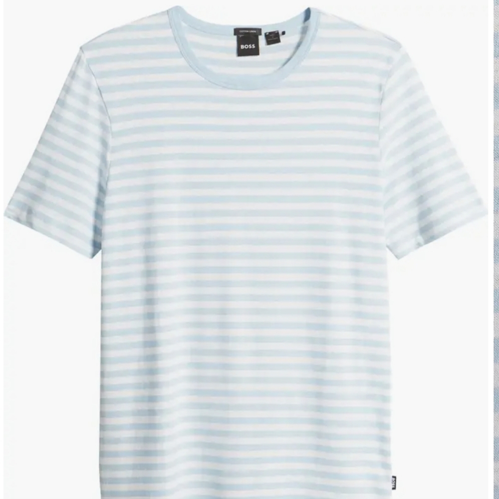 BOSS New Tiburt Stripe Men T-Shirt.